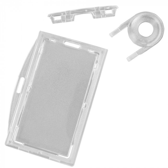 Card Holder Portrait Rigid Clear Lockable (100 Pack)