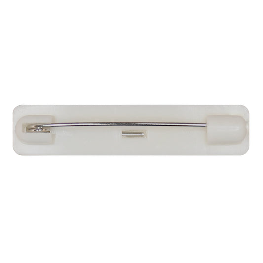 Adhesive Name Badge Pin (White Plastic) x100