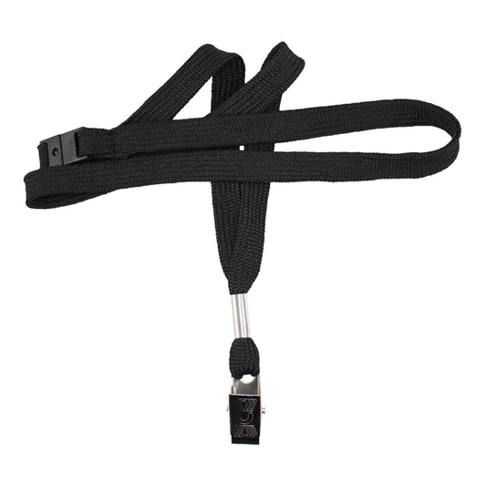 Black Standard Tube Lanyard with Alligator x100