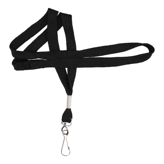 Black Standard Tube Lanyard with swivel