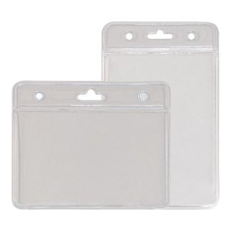 Card Holder Landscape Soft Clear (100 Pack) Waterproof